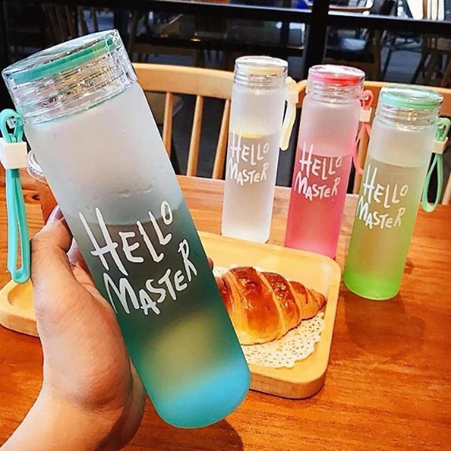 Motivational Glass Water Bottle Colorful potable Water Glass Bottle With Rubber Band, Daily Intake Hourly Water Bottle to Ensure You Drink Enough Water Throughout The Day Reusable Cycling Gym, Workout Fitness Bottle Motivational Glass Water Bottle Colorful potable Water Glass Bottle With Rubber Band, Daily Intake Hourly Water Bottle to Ensure You Drink Enough Water Throughout The Day Reusable Cycling Gym, Workout Fitness Bottle